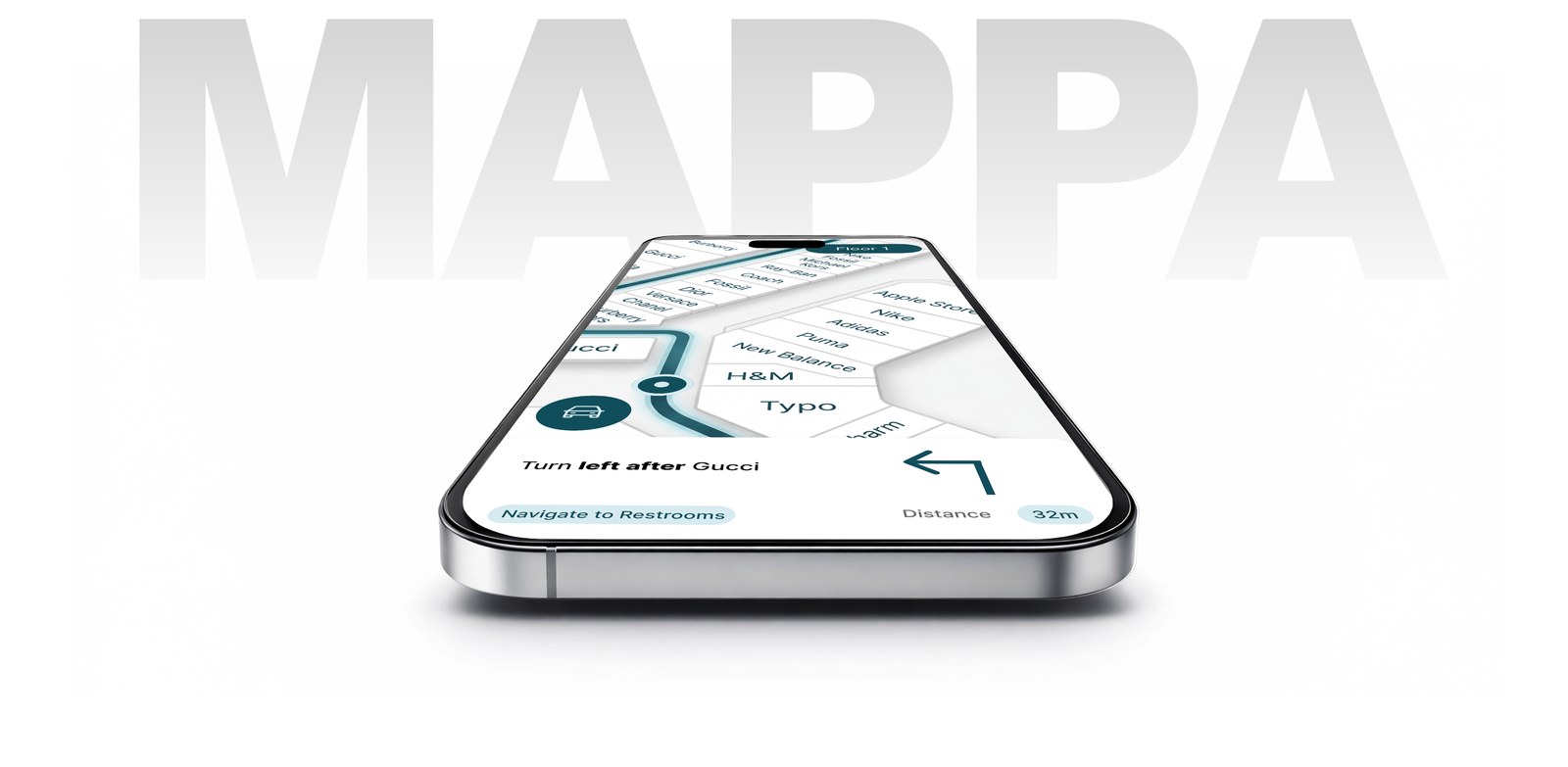 Mappa — indoor navigation app screens